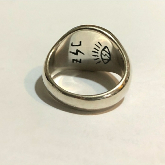 JEWELRYLAB Handmade Jaguar Ring 925 Sterling Silver Brass Emblem.EUC! - Picture 6 of 11